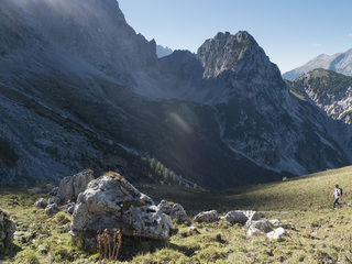 Benjamin und die Berge
<br>Tortalscharte, Karwendel